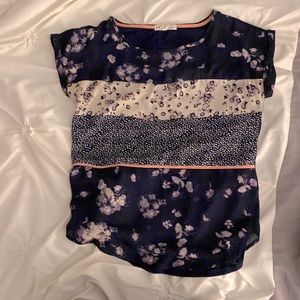 Small Navy Blue Blouse for Girls